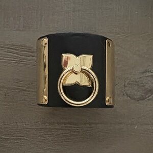 BCBGMaxAzria Black and Gold Cuff